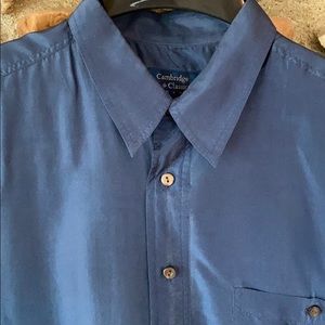 Vintage SS Silk Shirt Cambridge Classics Med